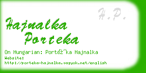 hajnalka porteka business card